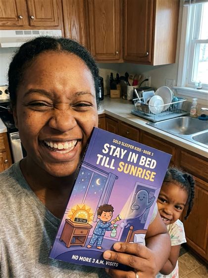 Mom and daughter with Book 3